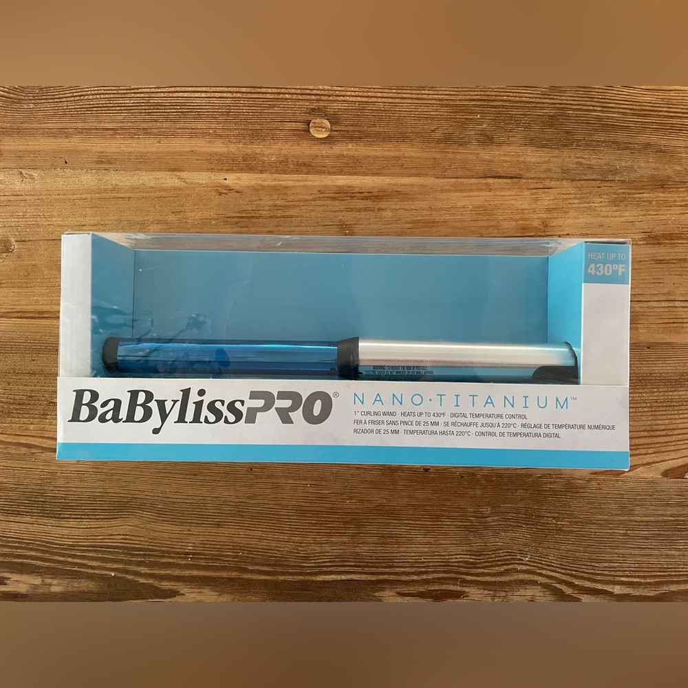 BaBylissPRO Nano-Titanium Blue Curling Wand